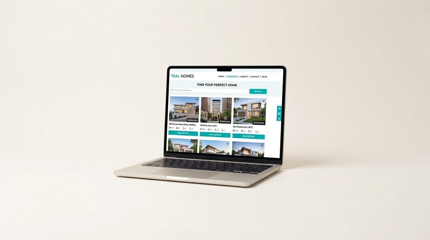 Moderne Maklerwebseite mit Lead-Magnet und SEO-Optimierung